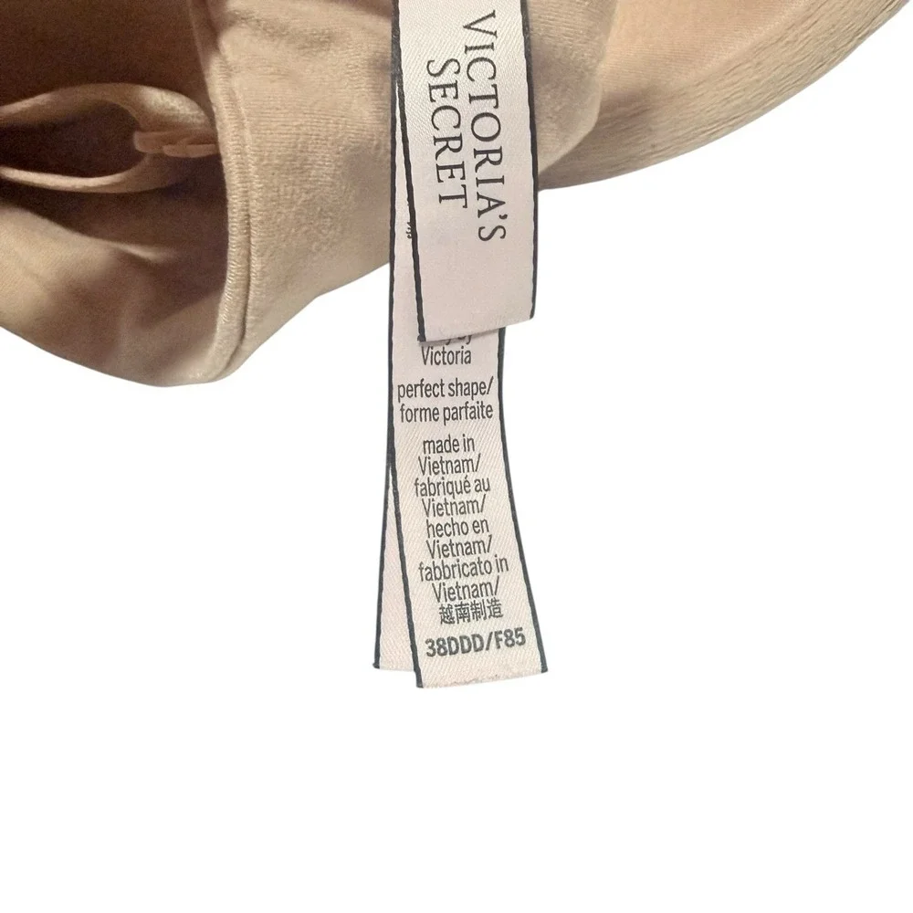Victoria's Secret Perfect Shape 38ddd Bra Beige‎ Underwire Bow Accent Preowned